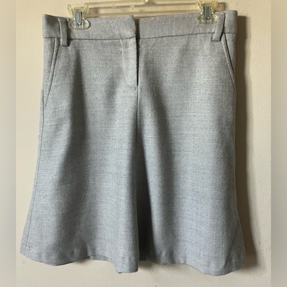 J. CREW  Grey Wool Skirt with Pockets